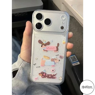 เคสไอโฟน 17 เคสใส ลายหมาดัชชุน สติกเกอร์ สไตล์ฮิต สำหรับ IPhone 13 17 15 8 7 16 Plus Air 14 11 16 15 12 Pro Max XR X XS