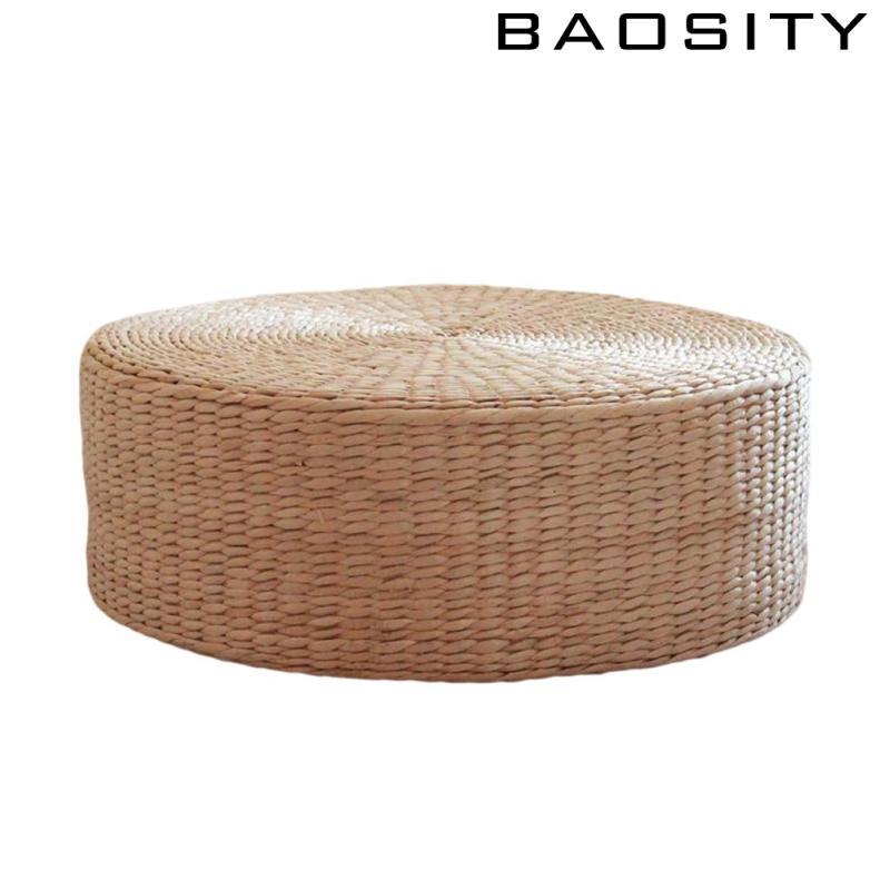 Handmade Rush Straw Seat Cushion Round Tatami Meditation Mat Chair Pad Cool Mat สําหรับห้องนั่งเล่นแ