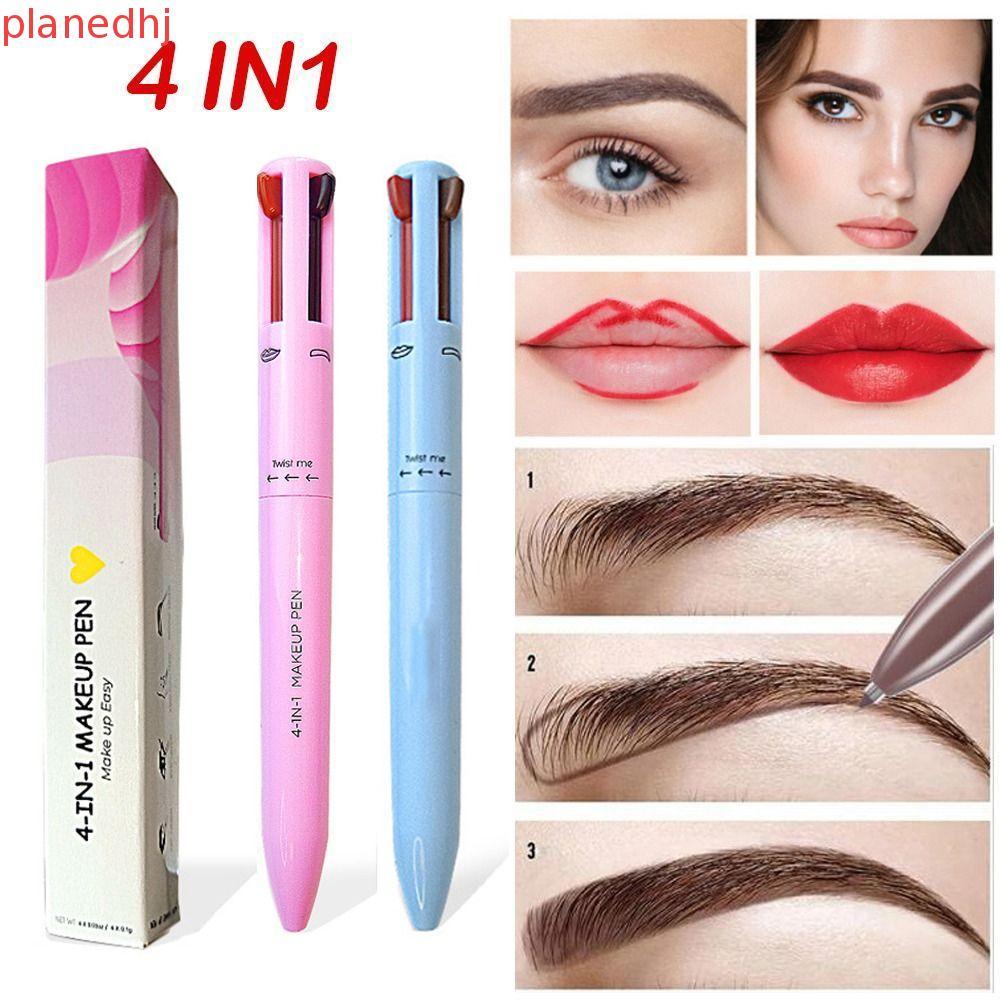 PLANED 4 in1 แต่งหน้าปากกา Eye Drawing Maquillaje 4 In1 โกหก Silkworm ปากกาอายไลเนอร์ปากกา Glitter H