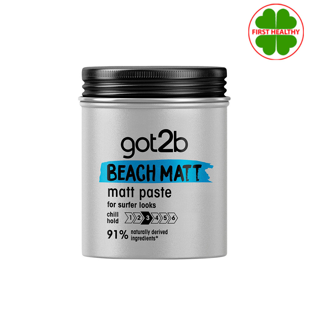 Schwarzkopf Got2b Beach Matt แว็กซ์จัดแต่งทรงผม สูตรบีช แมทท์ (กระปุก 100 มล.)