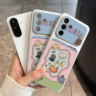 เคสซัมซุง For Samsung A57 A37 A27 A17 A07 A56 A55 A05S A52 A26 A54 5G S26 S25 S24 Ultra S23 FE เคสนิ่มลายหนังแกะ สีพื้น