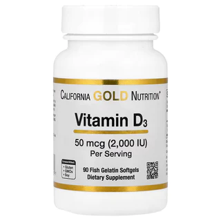 พร้อมส่ง! California Gold Nutrition Vitamin D3 125 mcg 2,000 IU / 5,000 IU