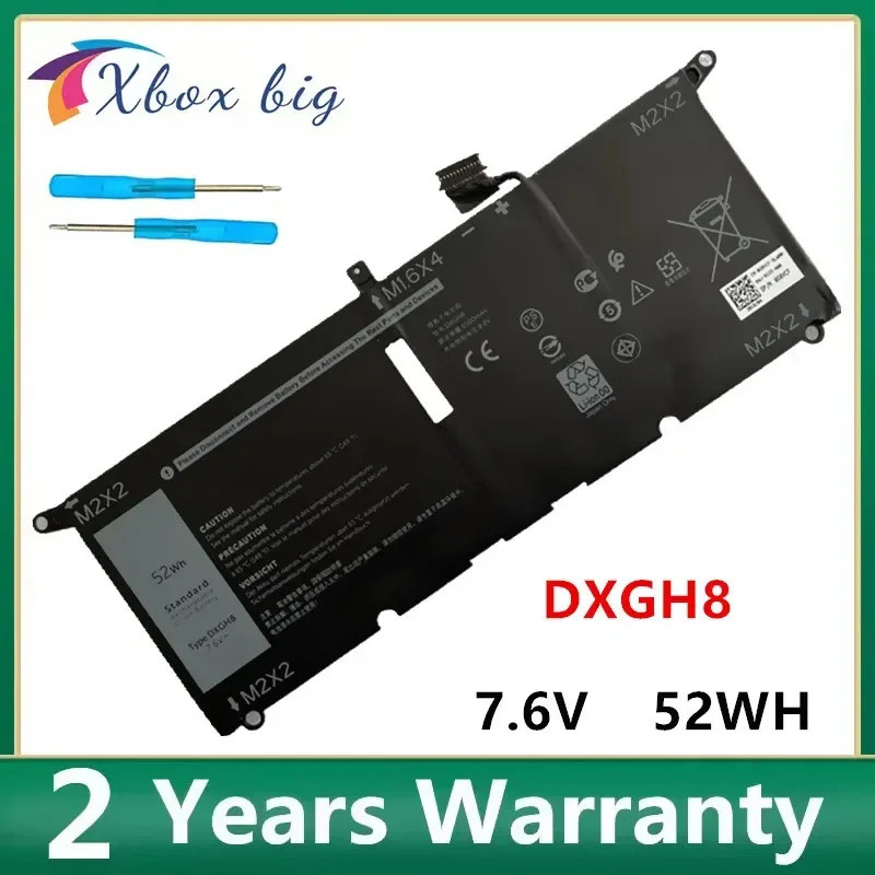 DXGH8 แบตเตอรี่แล็ปท็อปสําหรับ Dell XPS 13 9380 9370 7390 สําหรับ Dell Inspiron 7390 2in1 7490 G8VCF