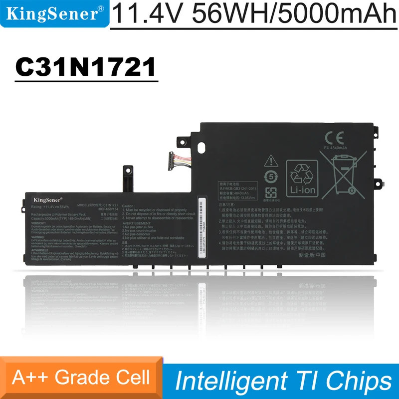 KingSener C31N1721 แบตเตอรี่แล็ปท็อปสําหรับ ASUS E406SA E406MA L406SA L406MA Series 0B200-02830100 1