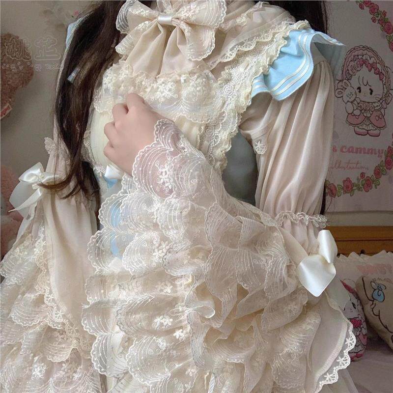 Lolita Hime ChiffeN เสื้อเชิ้ตอเนกประสงค์ Lolita洋装内