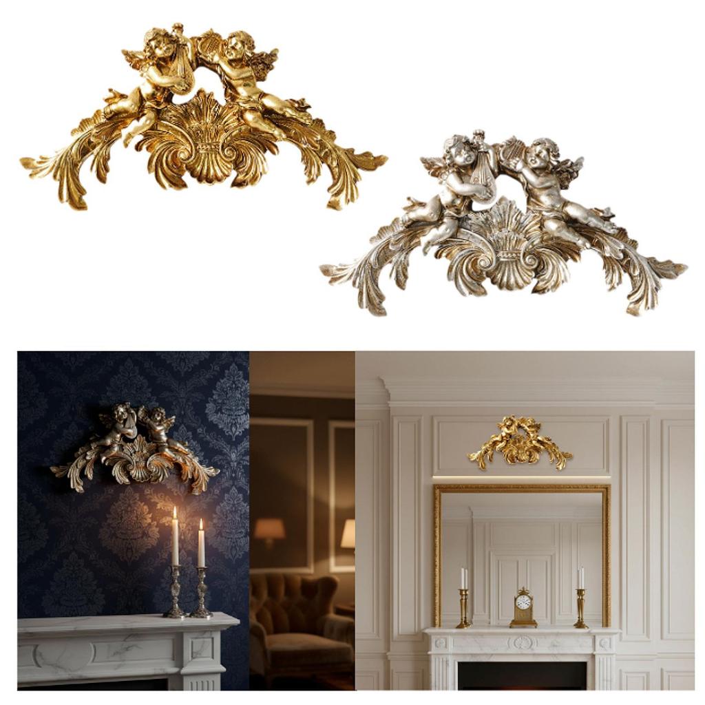 [stdzsw] Angel Wall Sculpture เครื่องประดับเรซิ่นรูปหรูหราแขวนผนังตกแต่งสําหรับ Aesthetic Room เครื่องประดับตกแต่งบ้าน