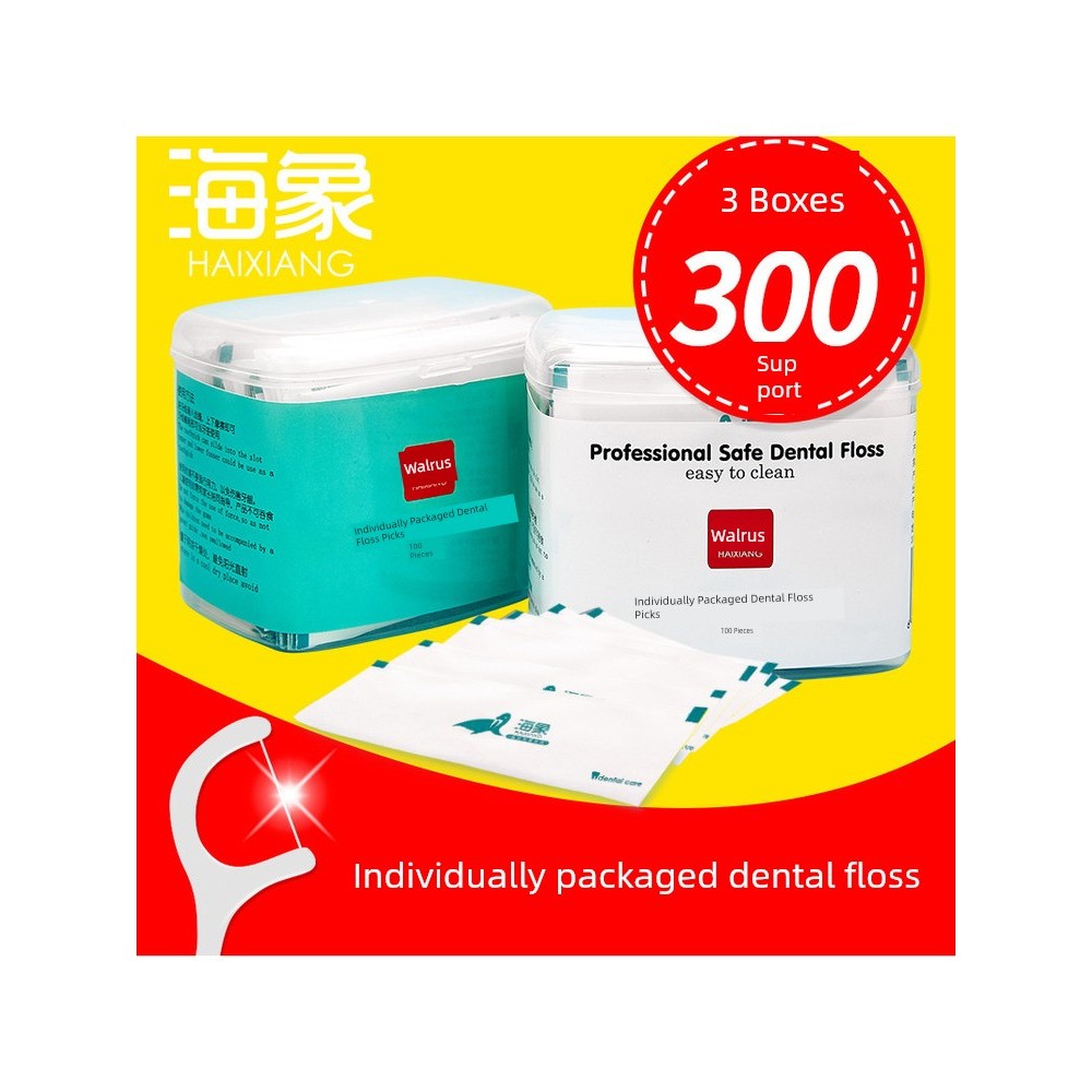 ไหมขัดฟัน dental floss W Walrus Floss ไหมขัดฟันที่บรรจุหีบห่อ Family Pack ไหมขัดฟันสําหรับเด็กละเอีย