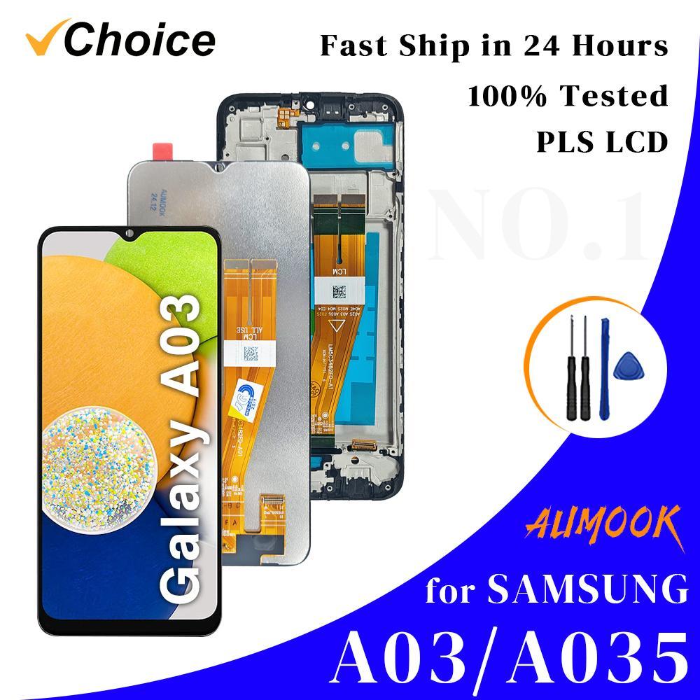 A03 หน้าจอสําหรับ Samsung A03 A035 จอแสดงผล LCD หน้าจอสัมผัส Digiziter สําหรับ Samsung A03 A035F A03
