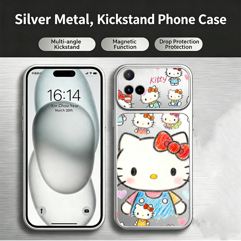 สําหรับ VIVO Y21 Y21S Y21A Y21t Y33T Y33s Y21G ฝาครอบโทรศัพท์ความวิตกกังวล Softcase ซิลิโคนกันกระแทกใหม่ออกแบบความงามน่ารัก kitty cat graffiti สําหรับสาว DSCTY3