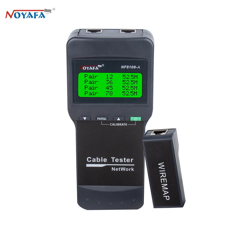 Noyafa NF-8108A Cat.5E/ 6E UTP STP เครื่องทดสอบสายเคเบิลเครือข่ายตรวจสอบสายไฟข้อผิดพลาด 5E ทดสอบสายไ