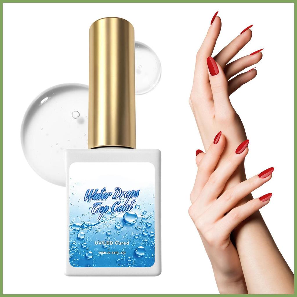 Top Gel Coat UV LED Soak Off Water Dropper No-Wipe 10ml เจล Clear Top Coat สําหรับ Home Travel หอพัก