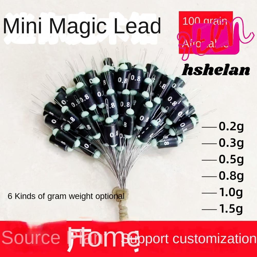 HHSHELAN 100 ชิ้นน้ําหนักตะกั่ว Sinkers, Fast ใช้น้ําหนักเพิ่มเติมตกปลาตะกั่วตก, 2024 รอบยิงแยก 0.2-1.5g ตะกั่ว Sinker ตกปลา