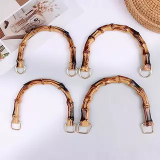 (duyonglinfff) 1PC กล่องของขวัญจับไม้ไผ่จับกระเป๋าถือ Band Handle กระเป๋าสะพายไหล่ DIY พร้อม Bule กระเป๋าอุปกรณ์เสริมใหม่