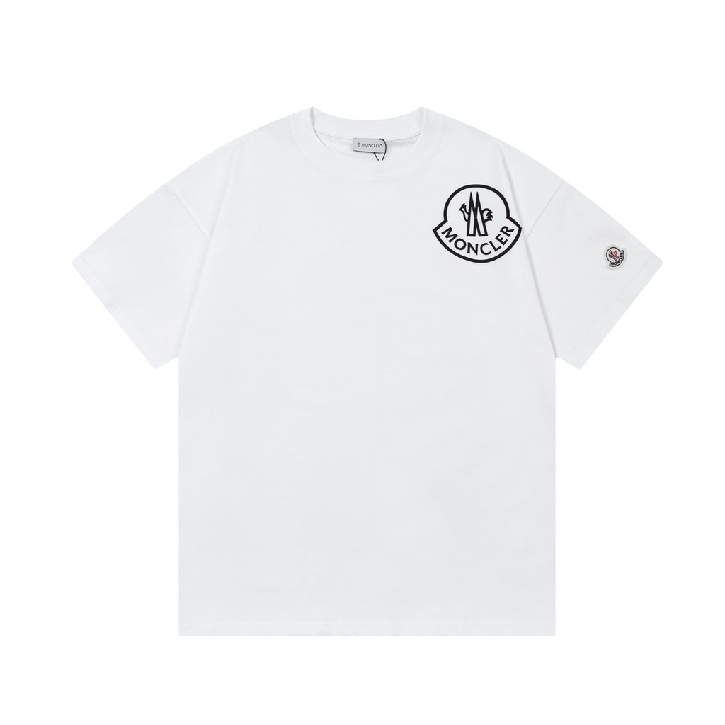 Moncler Mengkou 2026 คลาสสิกรอบคอแขนสั้นเสื้อยืดผู้ชายผู้หญิงฤดูร้อนฤดูไม้ร่วงเสื้อผ้า 2025 ฤดูใบไม้