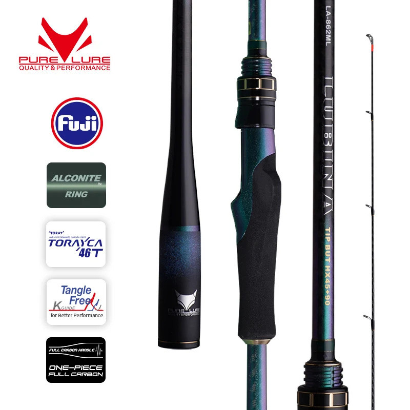 PURELURE LUBINA SPINNING Rod สําหรับเบสคาร์บอนสูงโยนยาวตกปลา Rod ใน FUJI อุปกรณ์เสริม, Plus SPINNING