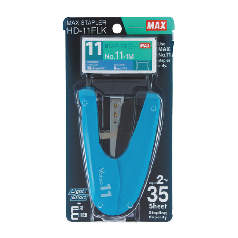 MAX ชุดเครื่องเย็บ รุ่น HD-11FLK สีฟ้า+ลวด