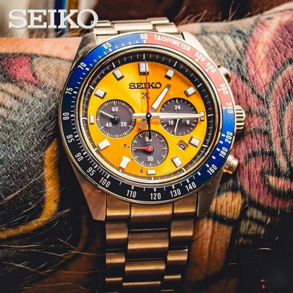SEIKO Panda SSC947P1 นาฬิกา PROSPEX Solar Chronograph นาฬิกาผู้ชายสแตนเลส
