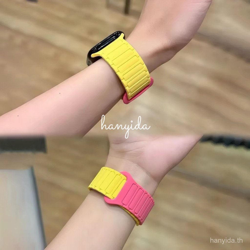 Dopamine ฤดูร้อนใหม่ซิลิโคนแม่เหล็กกีฬานาฬิกาสําหรับ Xiaomi Redmi Watch 6 Redmi Watch 5 Active Redmi Watch 4 3 Active Band สมาร์ทวอท์ชเปลี่ยนสายนาฬิกาสําหรับ