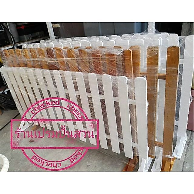 รั้วไม้สนามตกแต่งสวน รั้วกั้นสนามหญ้า ความยาว100ซม.(สินค้าขายเป็นชุด)