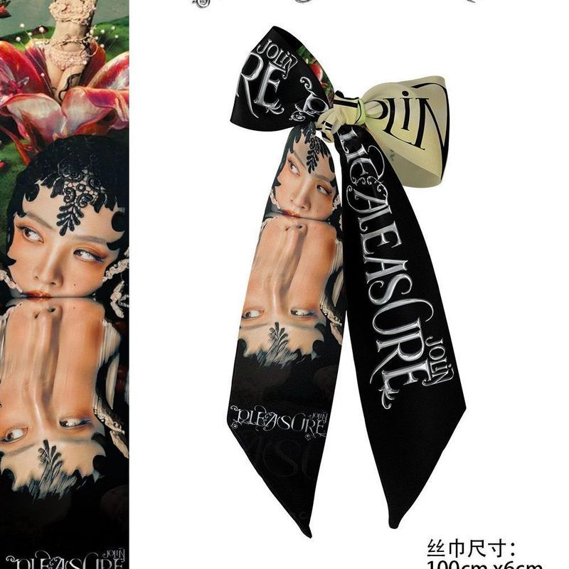 Jolin Jolin Jolin Tsai คอนเสิร์ตสนับสนุนแถบคาดศีรษะสีริบบิ้นสนับสนุน Tie กระเป๋า Tie Hand Streamer อ
