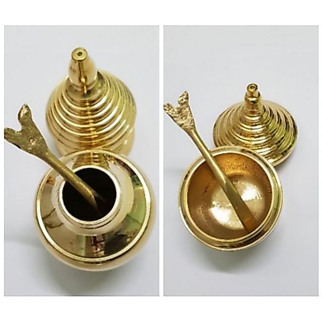 Brass byfa* เต้าปูน หนึ่งในอุปกรณ์ชุดเชี่ยนหมาก (หรือ เรียกบอกปูน ในภาคอีสาน) แบบสูง(ขนาด 6นิ้ว)และต่ำ (ขนาด 4 นิ้ว)