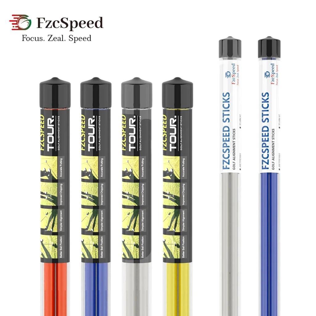 FzcSpeed 2 Pack Golf Alignment Sticks 40" Alignment Stick,ช่วยปรับปรุงท่าทางและเพิ่มความแม่นยําในการตี