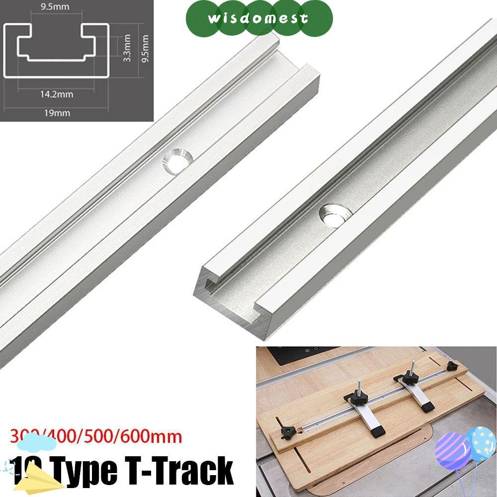WISDOMEST 1 ชิ้น T-Slot Track, 300-600 มม.T Slider Fixture Slot สไลด์ T-Track,สไลด์รางนําทางอลูมิเนี
