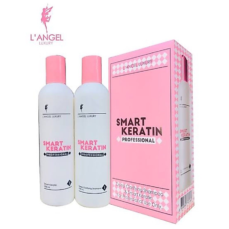 💕เคราตินสด บำรุง ฟื้นฟูผมแห้งเสีย Langel แอลแองเจิล 258ml. x2ขวด (แชมพูเปิดเกล็ดเคราติน, เคราตินสด)