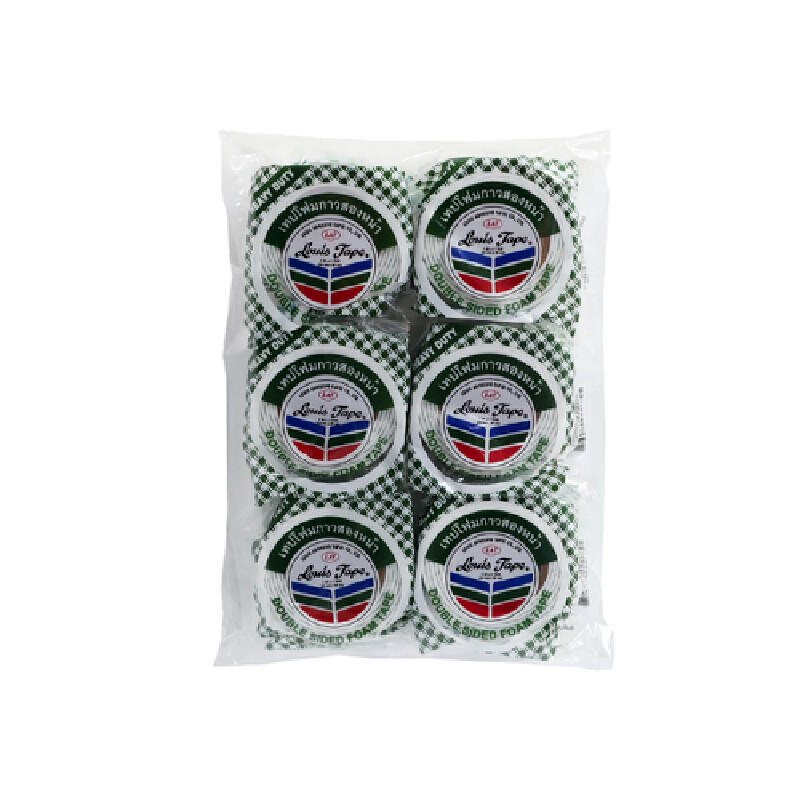 เทปโฟม 1 นิ้วx1 หลา (แพ็ค6ม้วน) หลุยส์