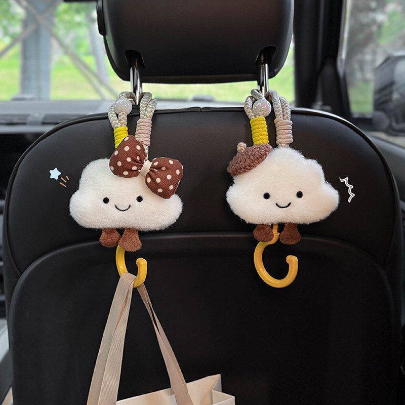 Car Hook Car Hook Cute Cloud Car Organizer Hook Seat Back Row Storage ZbEa
