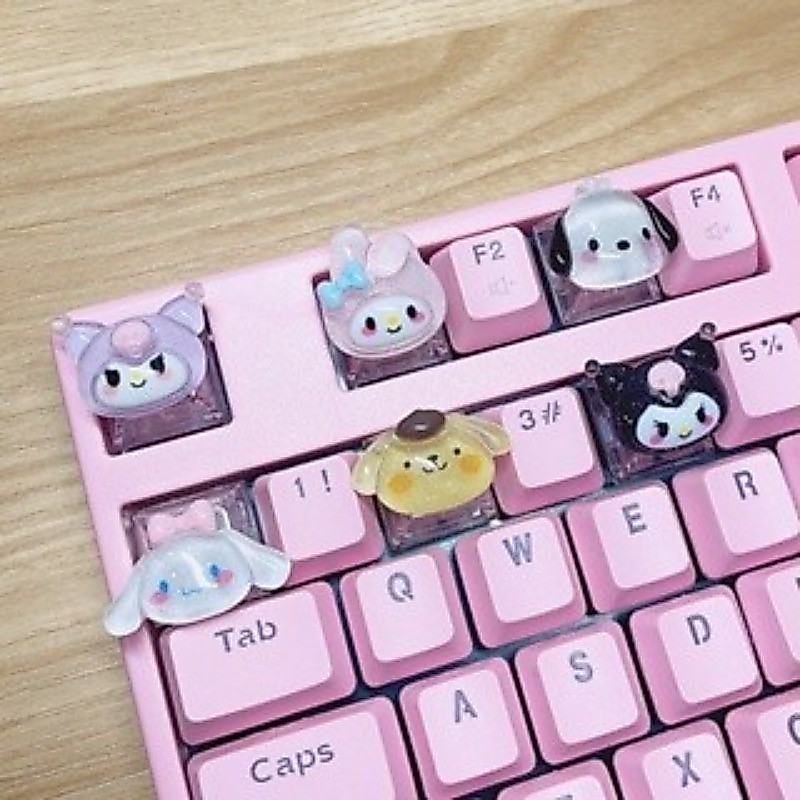 Diy Keycap น่ารักการ์ตูน Melody Coolomey โปร่งแสง Cross Mechanical คีย์บอร์ด ESC ฐานโปร่งแสง Keycap