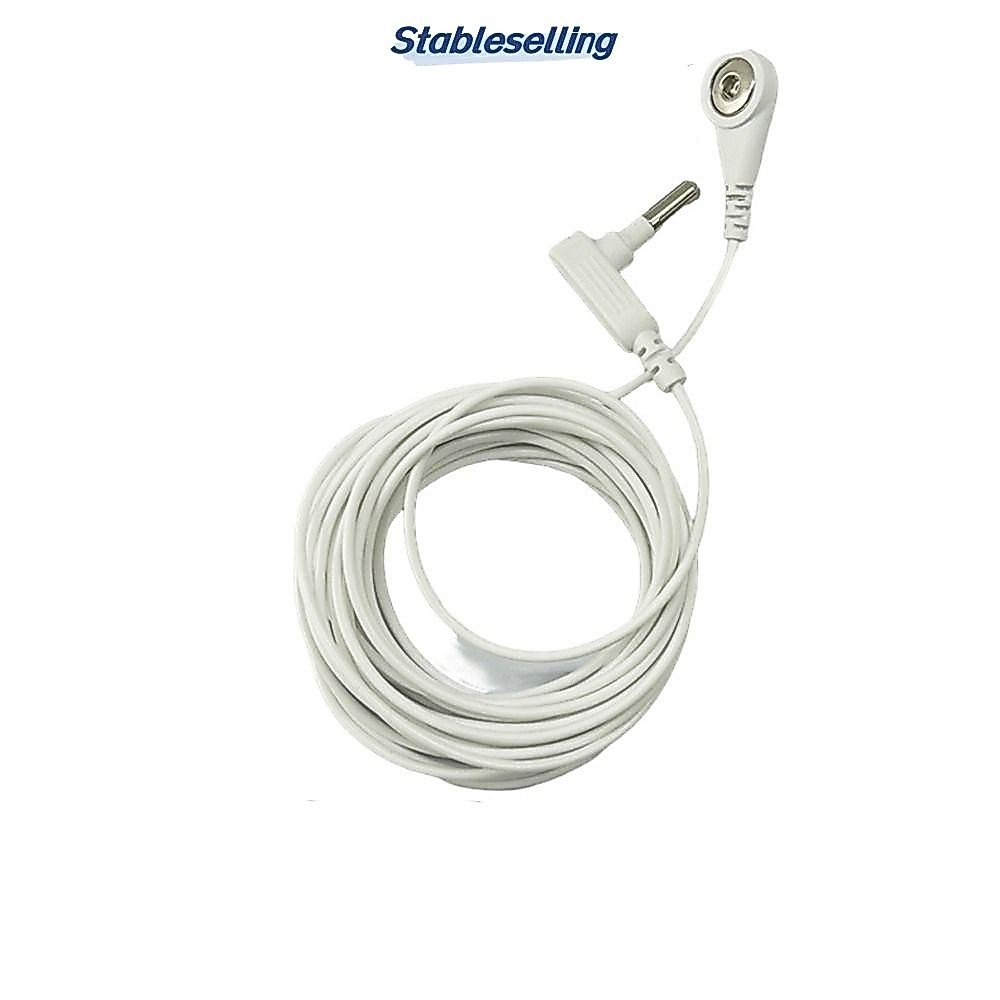 Stableselling Anti Static Grounding Cable, PU พลาสติกสีขาว Grounding สําหรับ Earthing, ทองแดงแบบพกพาสําหรับ Grounding Mat/แผ่นสายดิน/ห้องปลอดฝุ่น
