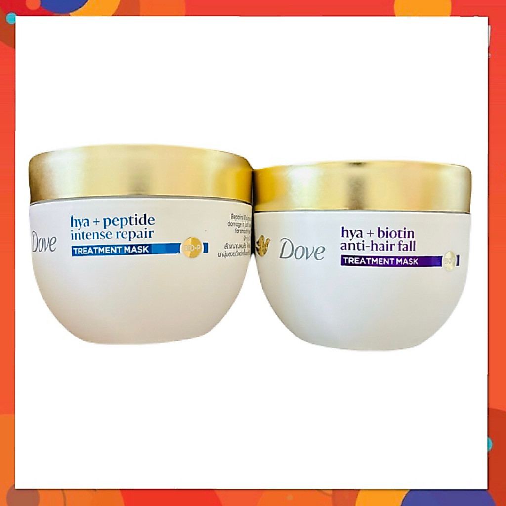 265 ml Dove โดฟ นูทริทีฟ โซลูชั่น แอนตี้ แฮร์ฟอล นูริชเม้นท์ ทรีทเม้นท์ผม  Hya+Biotin ผมขาดร่วง Hya+Peptide ครีมนวด