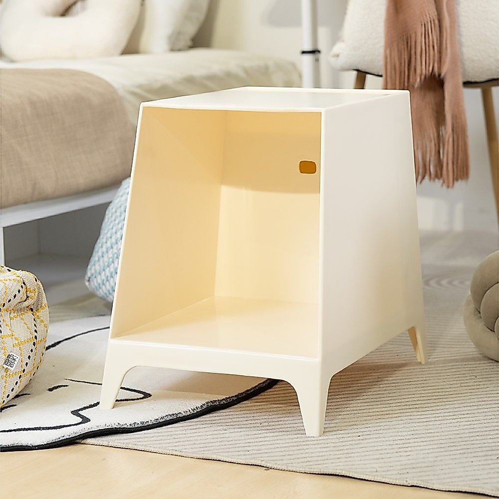 SB Design Square โต๊ะข้าง KC-PLAY รุ่น ROFY-D50/PP สีขาว (36x49x46 ซม.) แบรนด์ KONCEPT FURNITURE