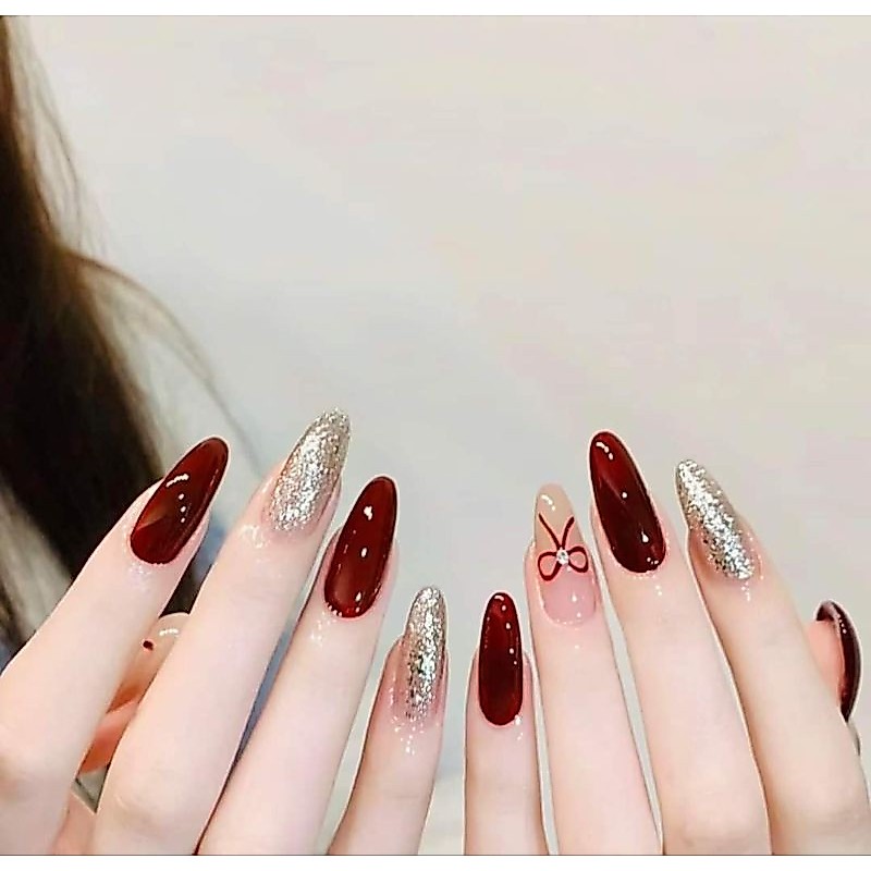 เล็บเจล ไสตล์เวียดนาม ลายโบว์