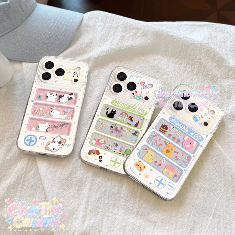 ดีไซน์สัตว์การ์ตูนน่ารัก เหมาะสำหรับ Vivo Y28 Y100 Y29 Y39 Y03 V40 V50 V60 Y18 Y36 Y28 Y19S Y21D Y17 Y20 Y21 Y35 Y16 Y27