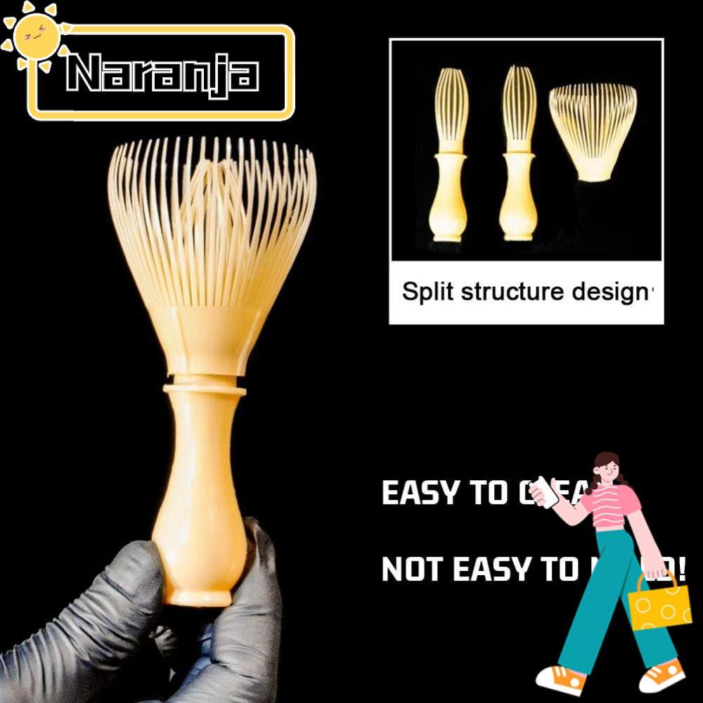 NARANJA Matcha Whisk, PP Handcrafted Green Tea Powder Whisk, เครื่องมือมัทฉะแบบดั้งเดิมแปรงชาทนความร้อนแบบใช้ซ้ําได้