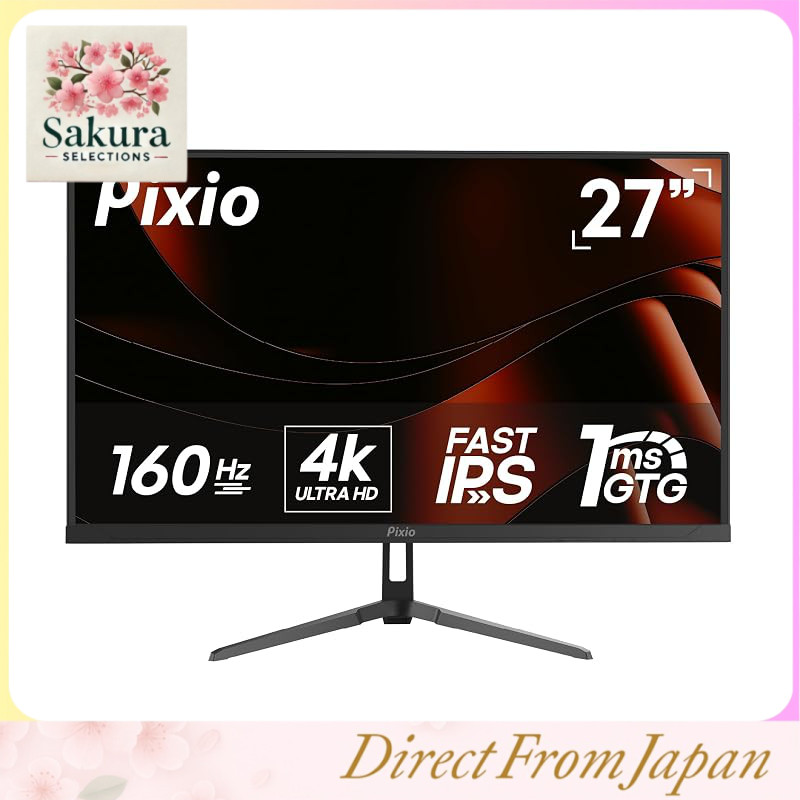 Pixio PX27U Wave 27-inch 160Hz Refresh Rate 4K 3840x2160p Resolution Fast IPS Panel 1ms GTG Response