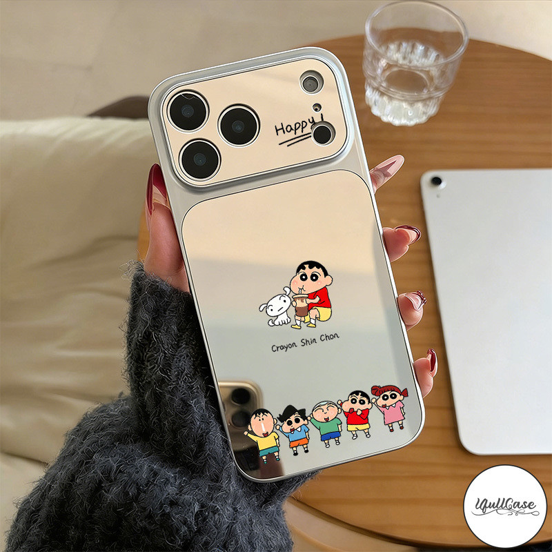 เคสกระจก ชินจัง การ์ตูนดัง สไตล์ฮิตกันกระแทก น่ารักสำหรับ รูปที่ 5