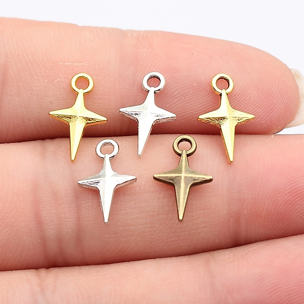 WYSIWYG 40 ชิ้น 15x9.1 มิลลิเมตร 5 สี Star Charms สําหรับเครื่องประดับ DIY