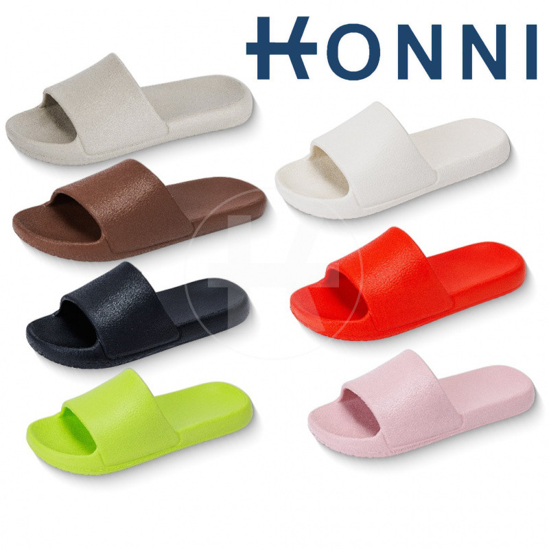 KONNI รองเท้าแตะ กันลื่น น้ำหนักเบา  รองเท้าแบบสวม รองเท้าใส่ในบ้าน ห้องน้ำ สีทึบเรียบง่าย นุ่มสบาย ผู้ชาย ผู้หญิง
