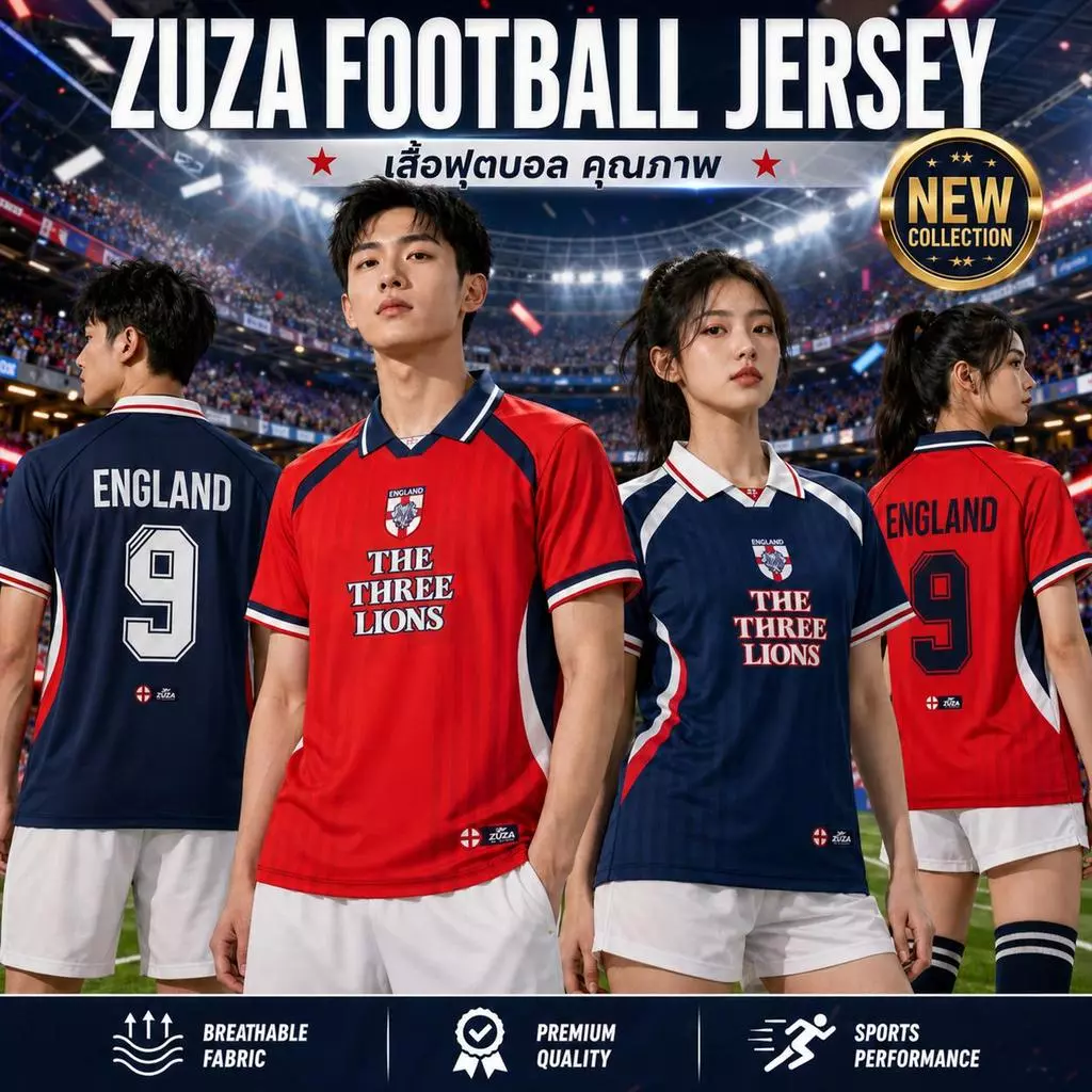 ZUZA Ball Shirt-เสื้อกีฬาคอปก แฟชั่นเชียร์บอล เวิลด์คัพ แขนสั้น ผู้หญิง-ผู้ชาย แนวสปอร์ตแฟชั่นกีฬา เสื้อคู่