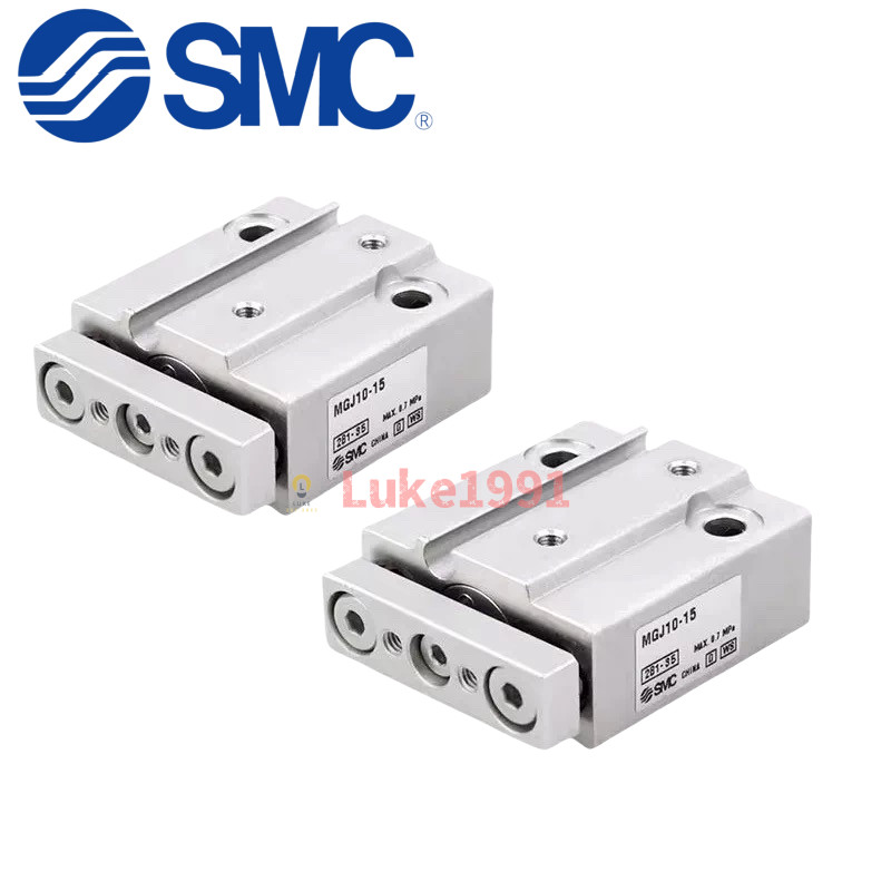 SMC ขนาดเล็กสามแกนพร้อมคู่มือ Rod กระบอก MGJ6-5 MGJ6-10/15/20 MGJ10-5/10/15/20