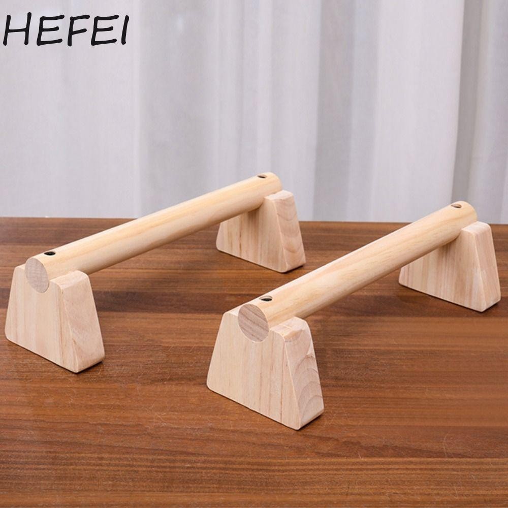 SATURNDAYMODE 1 คู่ Push Up Bar, Street Fitness Solid Wood Push-up Rack, Calisthenics หนาจับลื่น Pla
