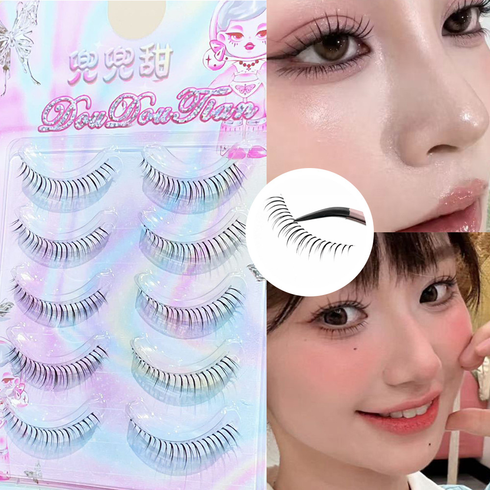 【24h Delivery】Lower Eyelashes Manga Natural Under Eyelash Lash Extension Cross 5 คู่