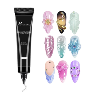 เจลนูน แบบหลอดบีบ สีใส Misscheering 3D SCULPTURE เข้มข้น ใช้ง่าย ไม้ทิ้งคราบเหนียว 15ml.