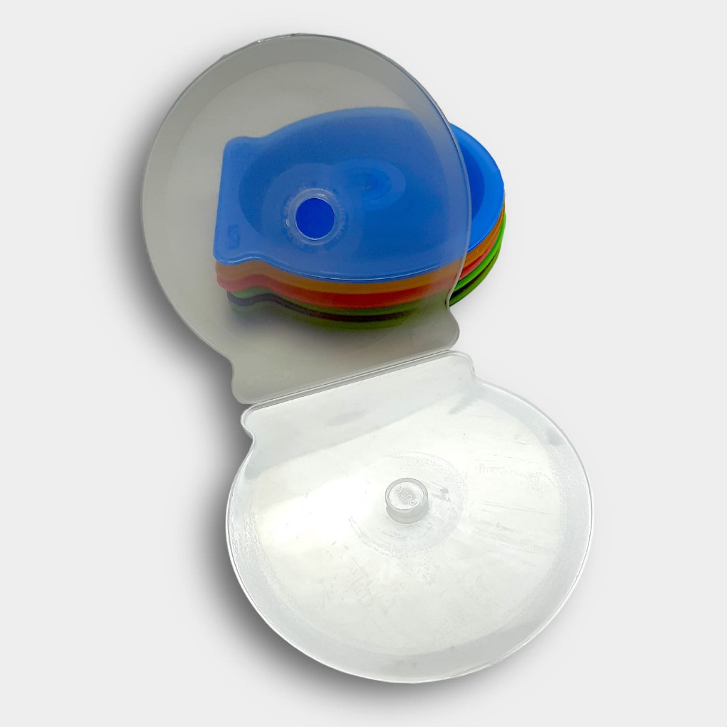 CD Case Round Mica / CD DVD Cassette Holder Clear Storage Box Topla Color