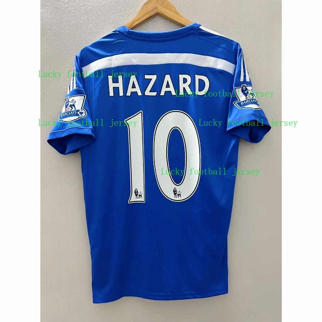 เสื้อยืดฟุตบอลเชลซีแบบเรโทร ฤดูกาล 2014/15 ออกแบบเองตามชอบ พร้อมลายเซ็นของ Eden Hazard
