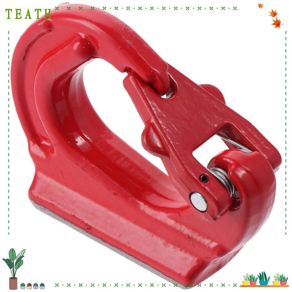 ตะขอยกสําหรับงานหนัก TEATH, ตะขอยึดเชื่อม 2T G80 สีแดง, เหล็กโลหะผสมความจุ 4400lbs พร้อมตะขอเชื่อมสล