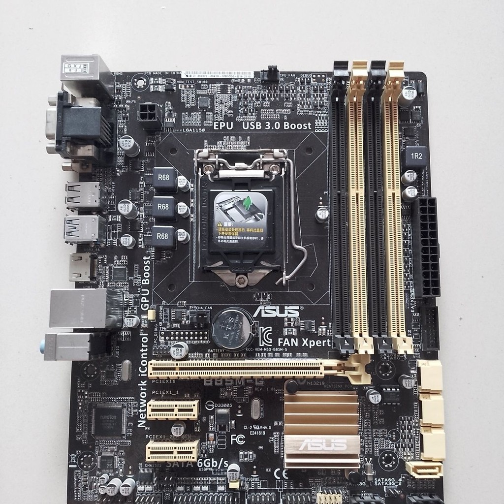 เมนบอร์ด ASUS B85M-G รองรับซีพียู i3 4160, i5 4590, i7 4790, e3 1231v3 รุ่นที่ 4 และหน่วยความจำรุ่นท